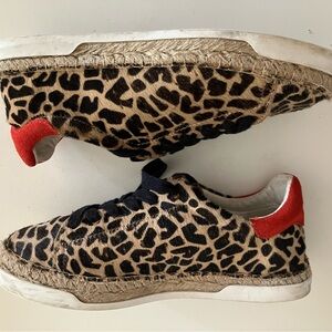 Canal Saint-Martin Leopard Print Espadrille Sneakers